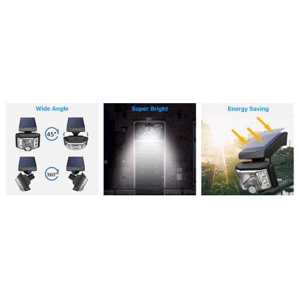 Wireless outdoor solar motion sensor light