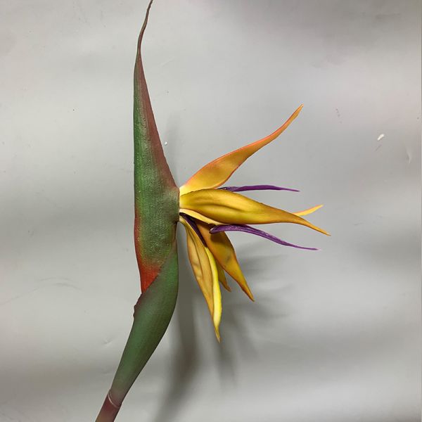 Soft rubber bird of paradise artificial flower plastic Chinese-style home decoration ornaments for wedding photography