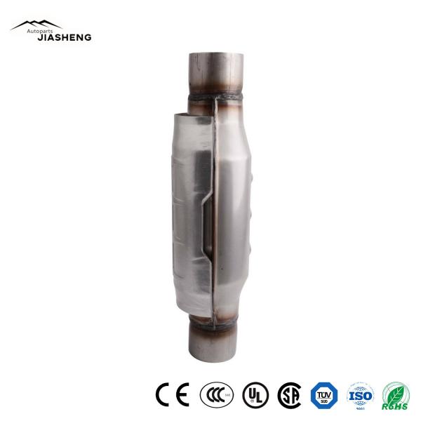                  2.5 Inlet/Outlet Universal Catalytic Converter Factory Supply Auto Catalytic Converter Metal Motorcycle Parts Catalytic Converter             