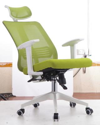 Adjustable Back  Fabric Executive Office Chairs , Green Ergonomic Task Chair