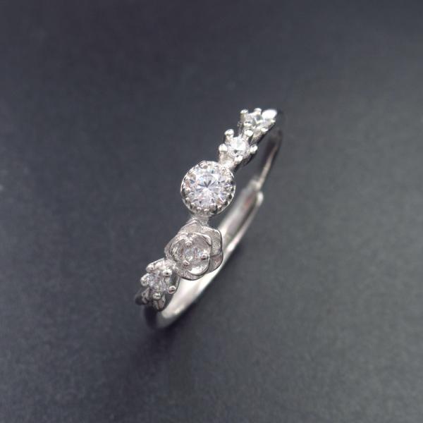 Luxury Silver Cubic Zirconia Rings For European Wedding Bridal Jewellery