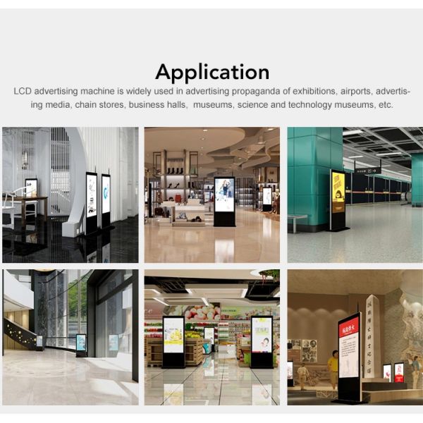 игрок цифрового дисплея рекламы экрана касания лькд стойки пола андроида 43инч/55инч для рекламировать