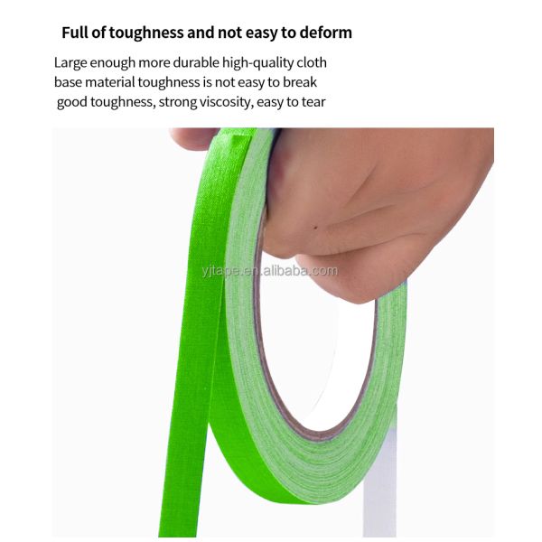 Single Sided Adhesive Cloth Duct Tape Neon Blacklight Reflective Flagging Fluorescent