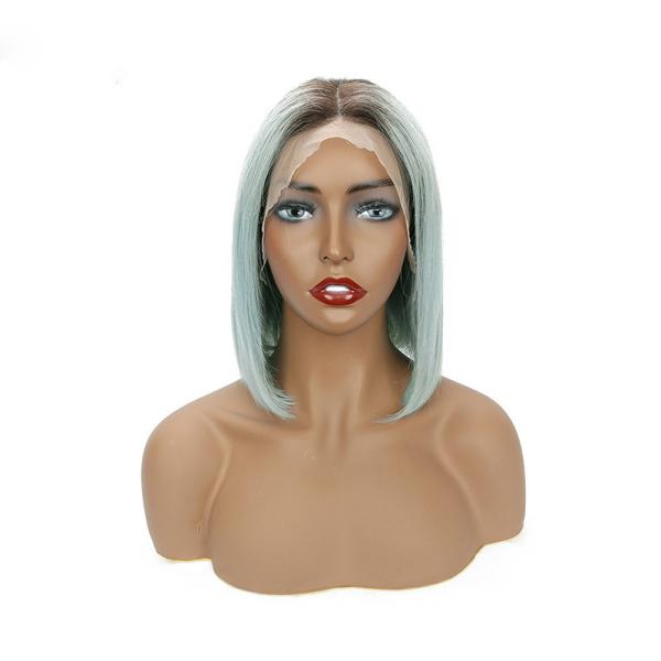 Perucas retas curtos da parte dianteira do laço do cabelo humano do GV com a cutícula do cabelo do bebê alinhada