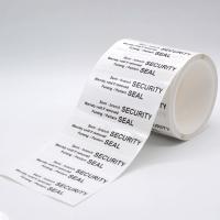 45um 1mil Tamper Proof Seal Sécurité autocollant blanc brillant avec un haut résidu