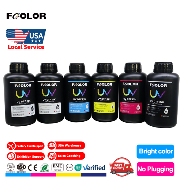 Factory High Quality Low Smell Uv Flatbed Printer Ink Fast Dry 1000ml UV Ink for Digital Printing on Epson DX5 DX7 XP600 TX800