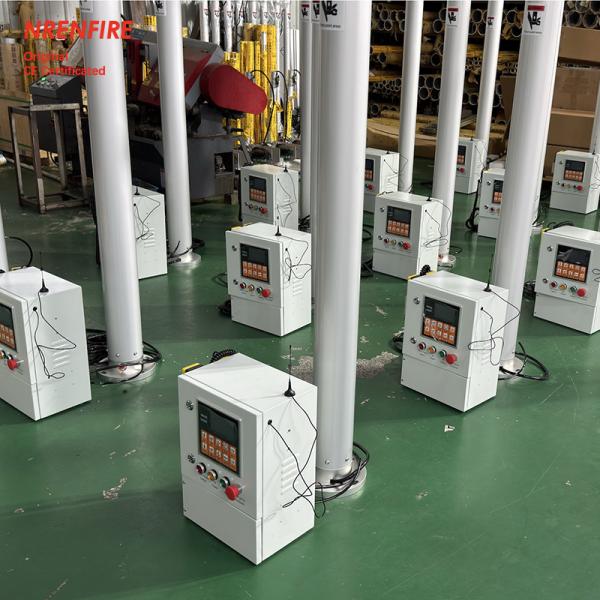 6m fire tender mounted pneumatic telescopic light mast tower for fire truck-pan tilt unit-remote control