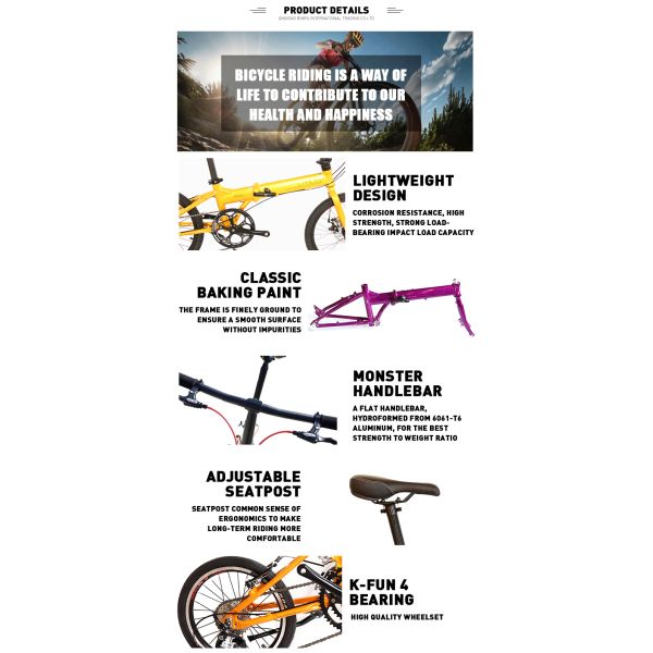 Переднее и заднее колесо V тормоз 20 дюймовый мини складный велосипед с SMN 3500 задним дрейлером