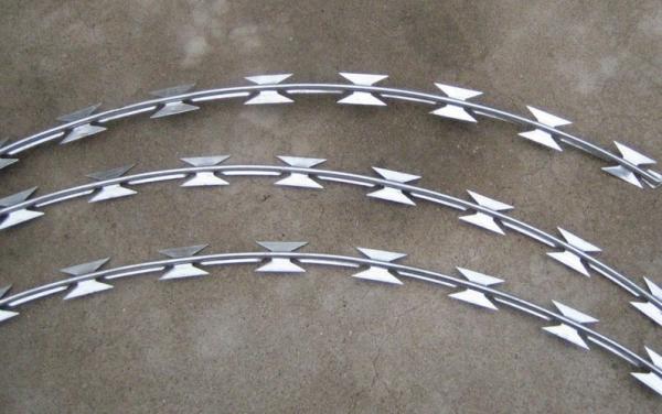 High security Razor Barbed Wire (stainless steel core with galvanize coated--hot dipped/electric galvanized)