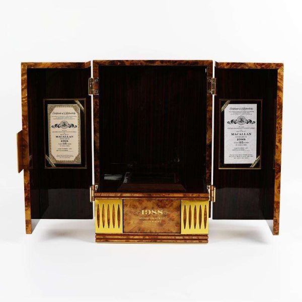 Customized Double-Door Piano Style Whisky Gift Box with High-Gloss Premium Finish for Wine Storage
