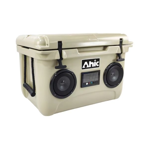 48QT Custom Branded 45L Premium Hard Music Cooler Box PE Thermal Insulated Portable Cooler For Outdoor Food  Factory Hard Rotomolded Cooler Box With Speaker