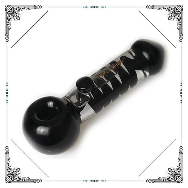 5.5 Inches Glass Smoking Pipe Freezable Coil Handpipe With Clycerin Glass
