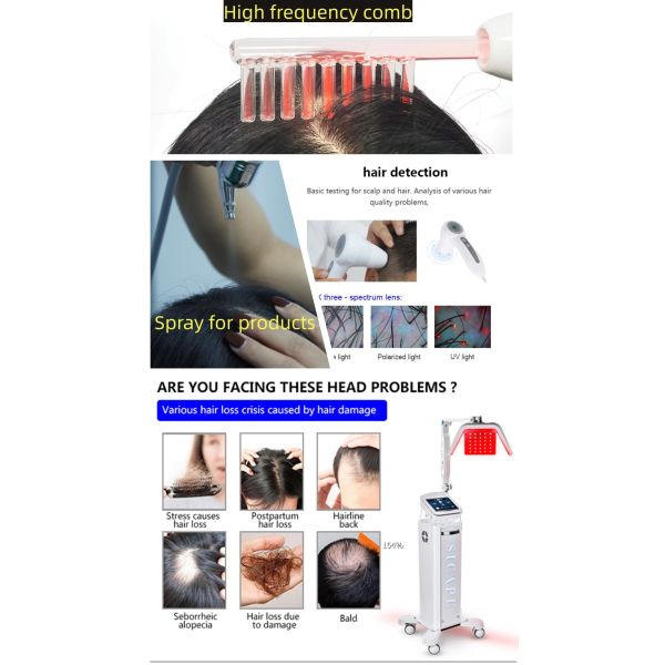 Máquina de láser de diodo de 650 nm para el crecimiento del cabello para equipos de crecimiento capilar de salón y spa