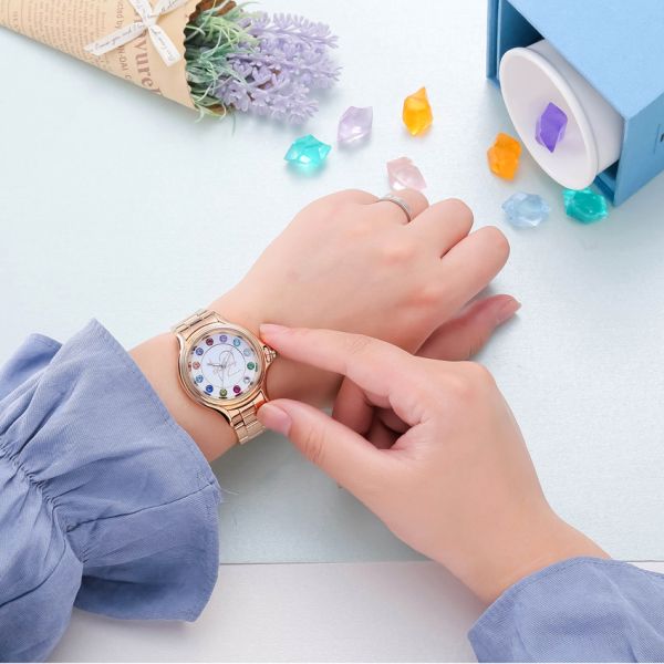 Fashion Women Alloy Ladies Quartz Watches Luxury Rose Gold Waterproof