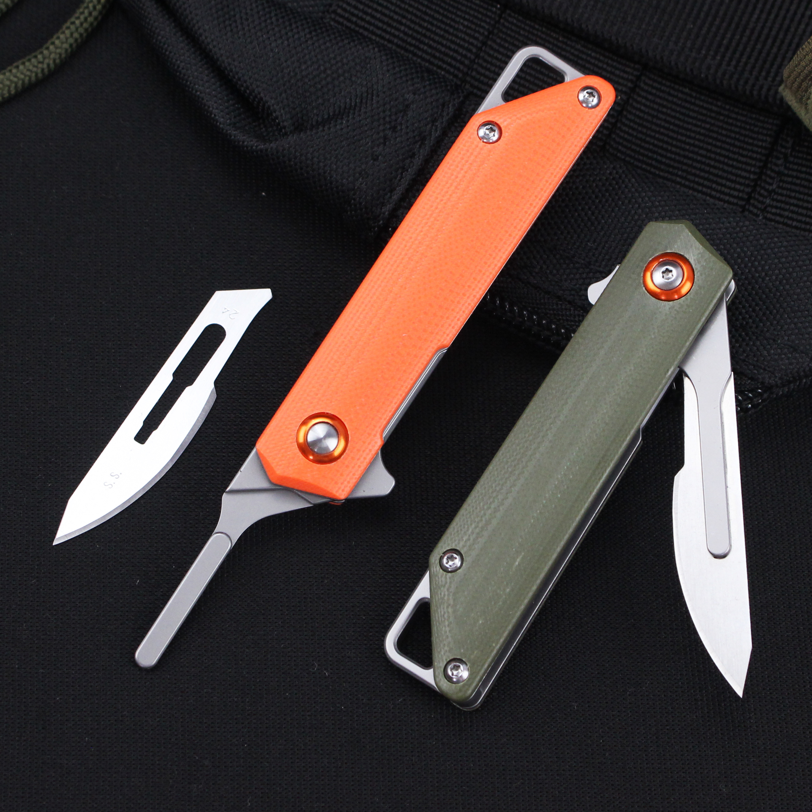 Scalpel Factory Direct Sales with G10 Handle Carbon Steel Folding Knife