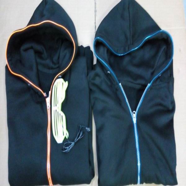 2015 party el hoodies/ glow hoodies/ light up hoodies