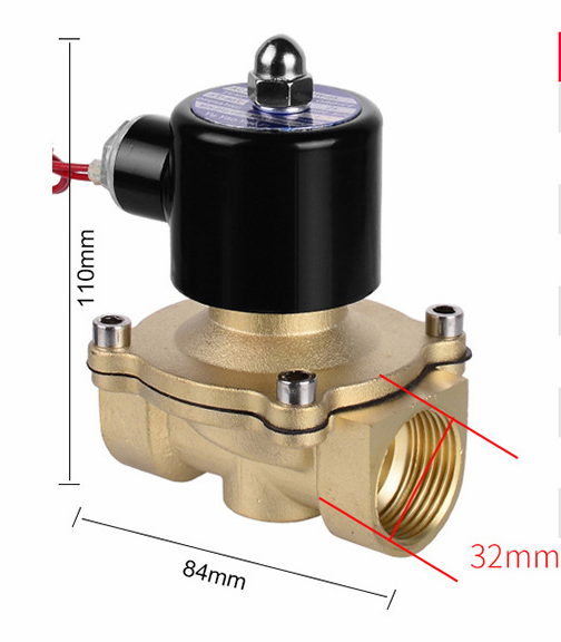 2W Series 2 Way 2 Position Solenoid Valve / 1 Inch Brass Water Solenoid Valve