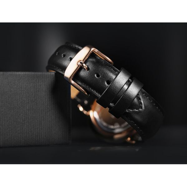 Black Sapphire Crystal Automatic Watch Japanese Quartz 2 Years Warranty