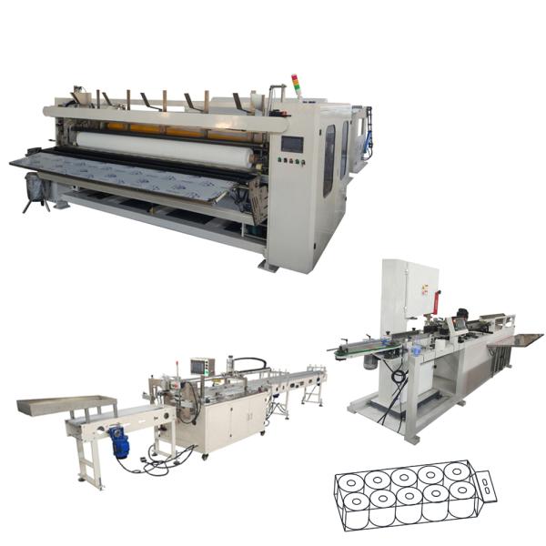 Business Bathroom Paper / Small Toilet Paper Roll Making Machine Production Line