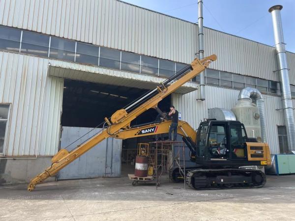 Manuseador de árvores florestais Excavadora Braço telescópico com agarrador para gato Hitachi Komatsu Kobelco