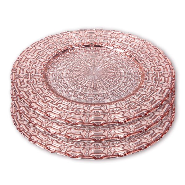 China High Quality Color Decoration Glass Charger Plate for Dinnerware