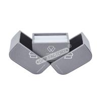 Durable Gift Ring Jewelry Box With Double Door Open Fabric Covered