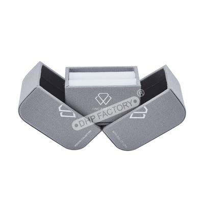 Durable Gift Ring Jewelry Box With Double Door Open Fabric Covered