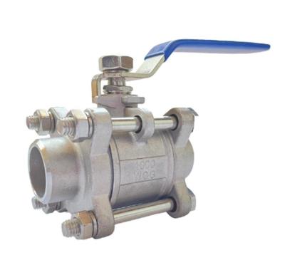 Q11F-16P Die Casting Ball Valve SS316 Body / Ball / Stem POM Ball Seat Length 107mm
