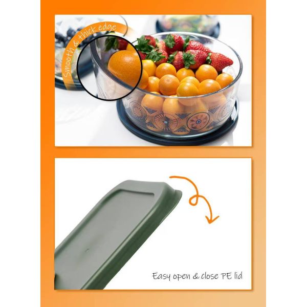 IKOO Freezer Safe Custom Glass Food Container with Christmas Design and Customizable Options