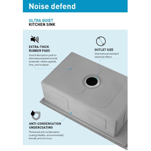 1.2mm Thick Stainless Steel Kitchen Sink Brushed Silver Color For Laundry Room