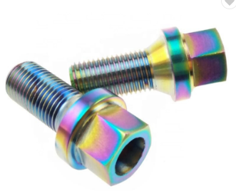 M14 Oxided Titanium Hex Head Bolt For Auto Hex Flange Head Fastener Mild Steel Material