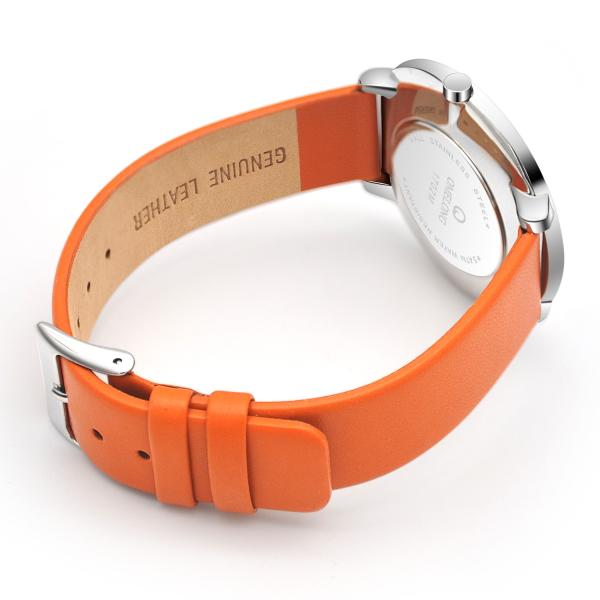 Round Case Quartz Stainless Steel Watch , Fashion Ultra Thin Quartz Watch