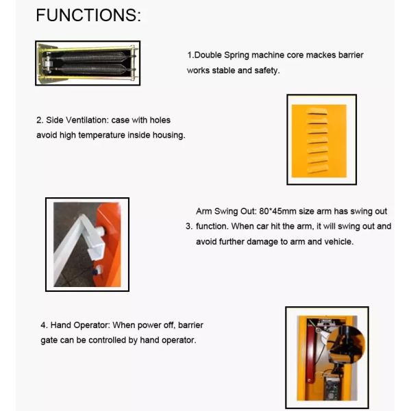 АК 220/110В барьера заграждения барьера дороги телескопичной руки блокатора 6М дороги управлением провода