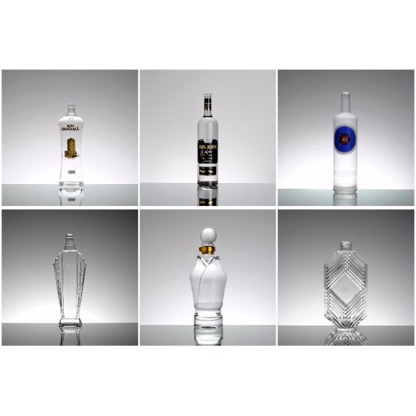 700ml 200ml 500ml 1 Liter Glass Cap Vodka Brandy Bottles for Clear Champagne Storage