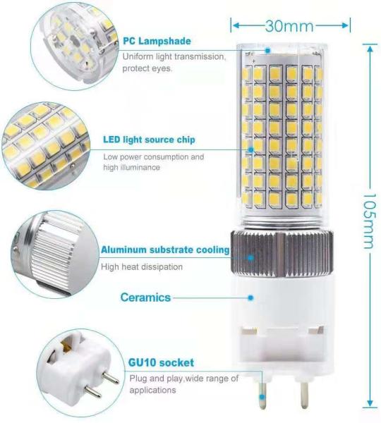 G12 LED Light Bulbs 15W LED 96LEDs Bulb 150W G12 Incandescent Replacement Lights LED Corn Light Bulb for Street Warehous