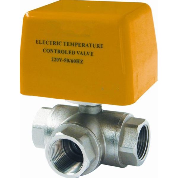 High Precision Brass Electric Ball Valve / Electrically Controlled Water Valve