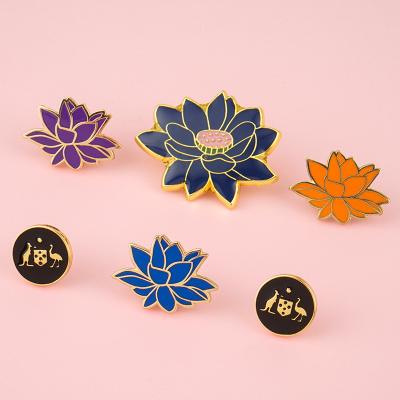 4 Color Print Custom Metal Soft Hard Enamel Lapel Pin Badge for Clothing Accessories