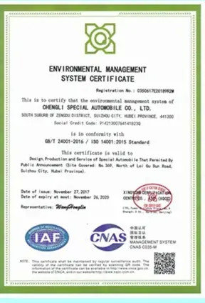 Wuzhou (Shandong) Automobile Co., LTD Сертификации