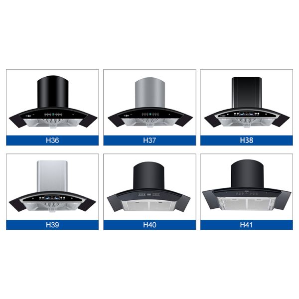 Smart Stainless Steel Glass Range Hood with App Control Low Noise Kitchen Chimney Hood