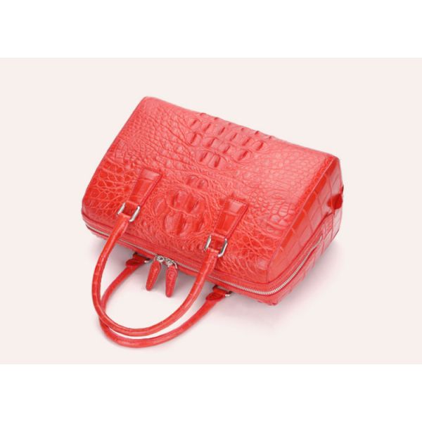 New zipper large capacity women's crocodile leather handbag for lady