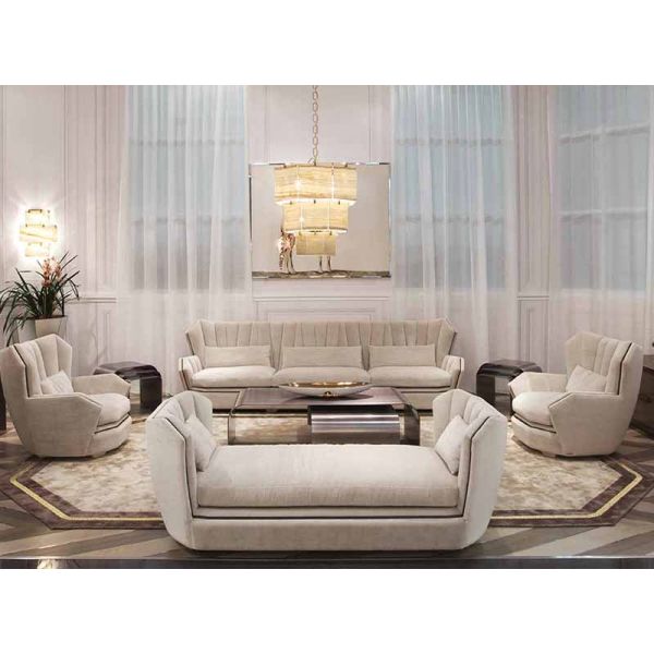 Canap Titanium Solid Wood Frame Modern Sofa Sets Luxury Home Furniture