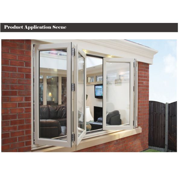 Anodized Color Frame Aluminum Folding Windows , Vertical Bifold Windows