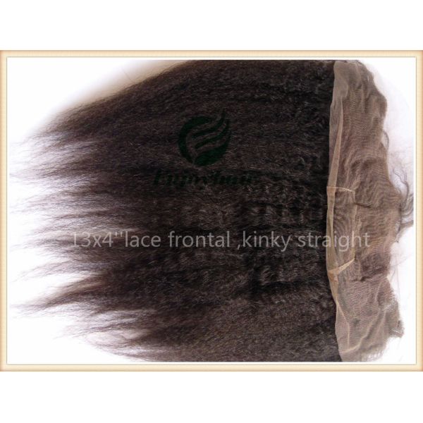 malaysian virgin remy hair lace frontal 13''x4'' ,natural color kinky straight 10''-24''