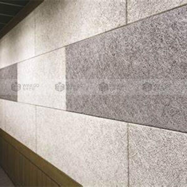 Isolamento térmico acústico Painéis de parede e teto de lã de madeira 0.9NRC Decorativo