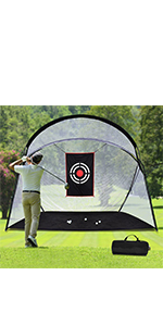 Golf Hitting Cage Practice Aid For Outdoor, Golf Practice Net, Hitting Aids Nets, Portable Golf Impact Nets Cages