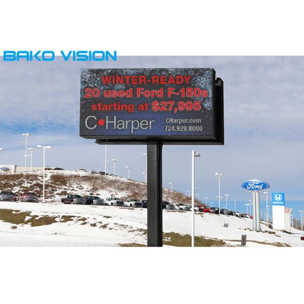 Low temprature performance energy-saving 6000nits P10 Outdoor Fixed LED Display