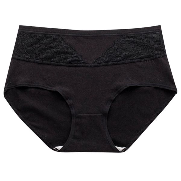 Хлопка талии нижнего белья женщин XL-4XL сводки высокого женские жирные плюс трусы шнурка размера для Средн-достигших возраста женщин