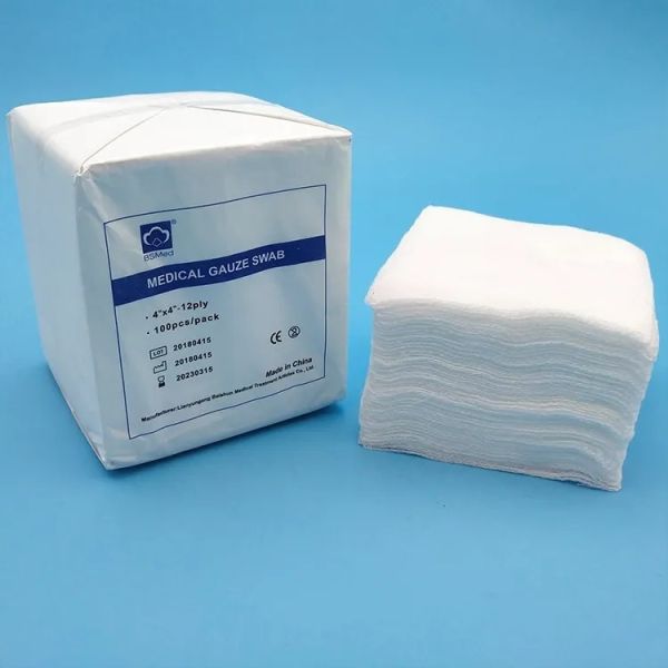 Gauze Swab Gauze Sponge OEM Medical Gauze Sterile Swab Ply 10x10 Cm Disposable Cotton Compress