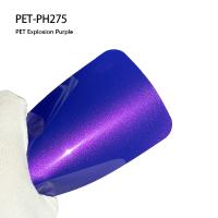 PET-PH275 PET Explosion Purple Pvc Car Wrap Film Creep Resistant