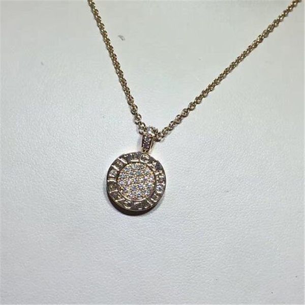 B  Luxury jewelry factory high-quality  diamond  necklace 18k gold white gold yellow gold rose gold diamond  necklace